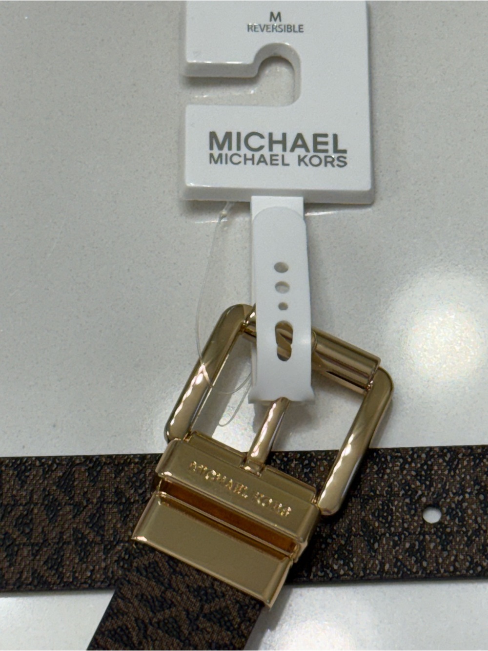 Michael Kors Brown Monogram Belt with Gold Buckle 🤎🤍NWT🤍🤎